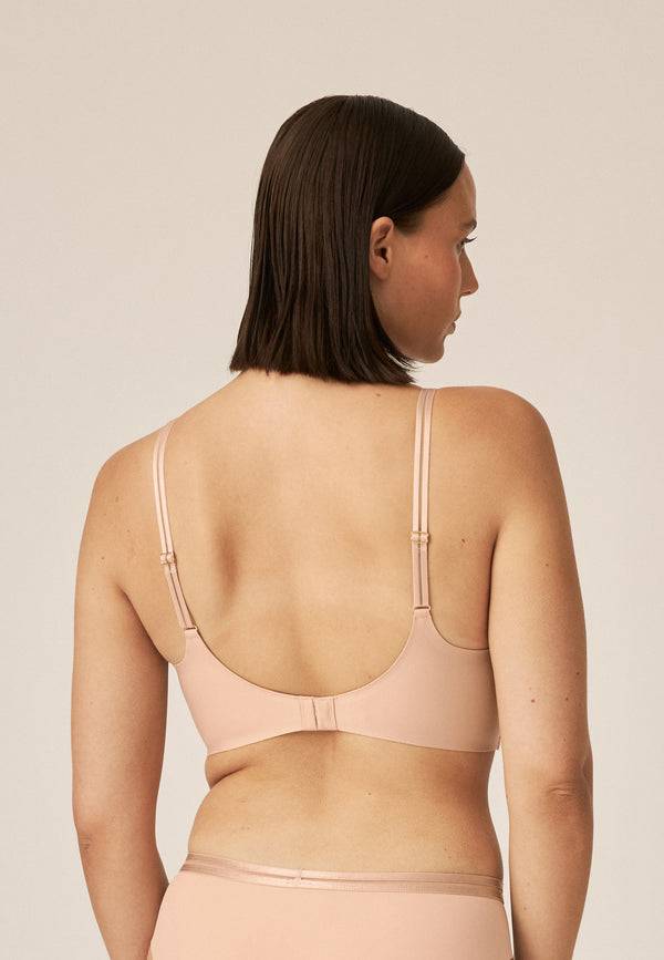 Naturana Softer Wohlfühl-BH mit Mesh-Details - Light Beige Kostenloser Versand