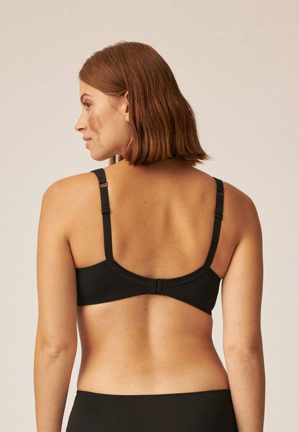 Naturana Bügelloser BH mit Schale und Glanzband - Schwarz Große Rabatte