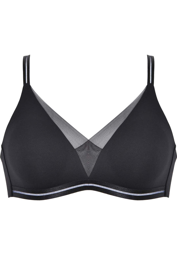 Naturana Softer Wohlfühl-BH mit Mesh-Details - Schwarz Bestseller