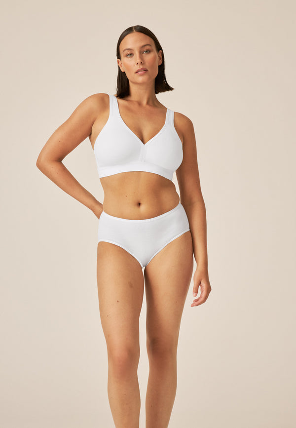 Naturana Athleisure Soft-BH - Weiss Räumungsverkauf