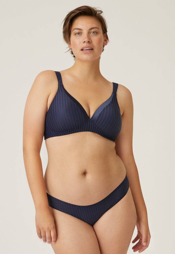 Naturana Streifen Soft-BH mit Schale - Navy Gestreift Sonderangebote