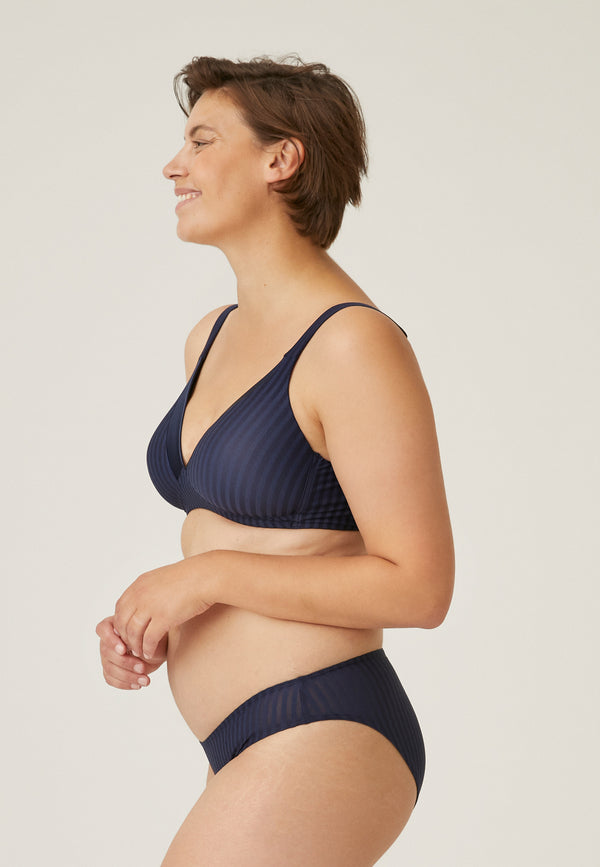 Naturana Streifen Soft-BH mit Schale - Navy Gestreift Sonderangebote