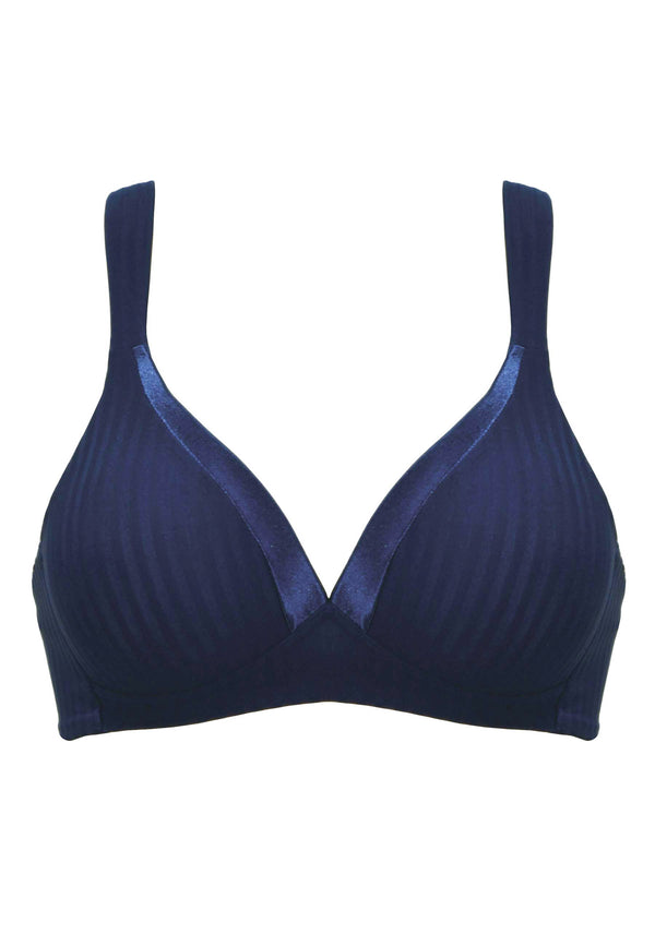 Naturana Streifen Soft-BH mit Schale - Navy Gestreift Sonderangebote