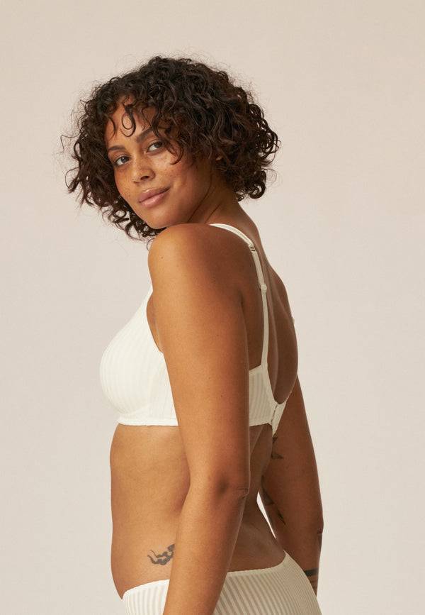 Naturana Streifen Soft-BH mit Schale - Ecru Gestreift Riesige Ersparnisse