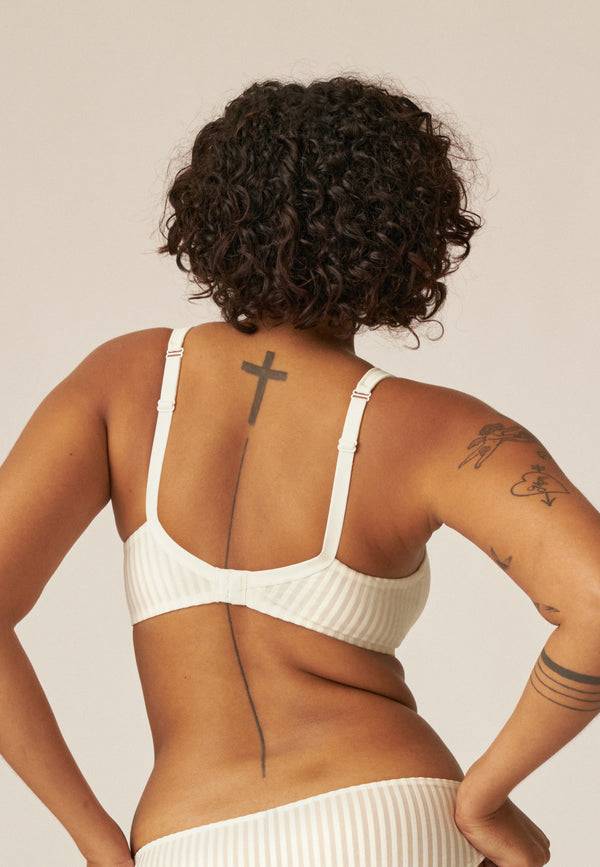 Naturana Streifen Soft-BH mit Schale - Ecru Gestreift Riesige Ersparnisse