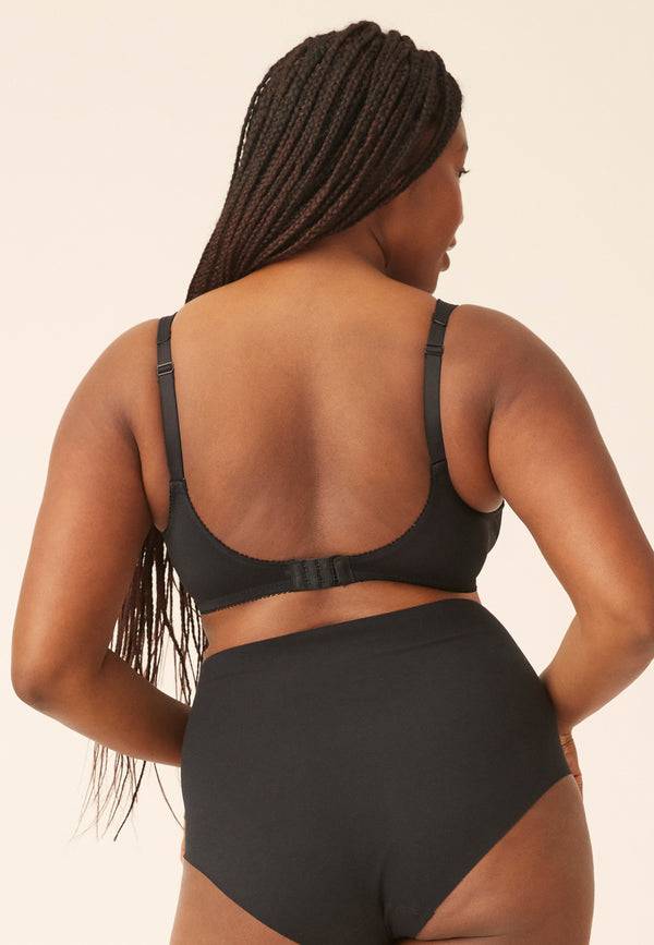 Naturana Soft-BH mit Schale und Entlastungsträgern - Schwarz Kostenlose Rückgabe
