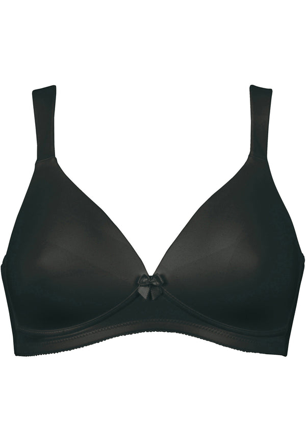 Naturana Soft-BH mit Schale und Entlastungsträgern - Schwarz Kostenlose Rückgabe