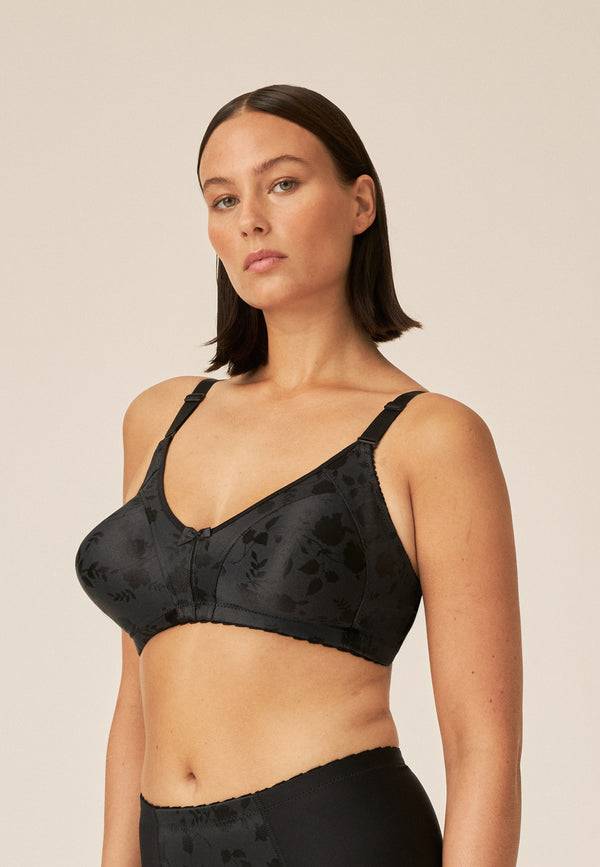 Naturana Minimizer Soft-BH in Blumenmuster - Schwarz Neueste Stile