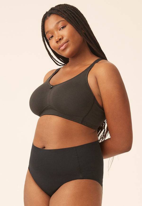 Naturana Klassischer Soft-BH mit Tasche - Schwarz Sonderangebot der Fabrik