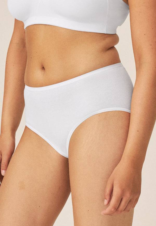 Naturana Midi Slip aus Biobaumwolle - Weiss Vierteljährliche Förderung
