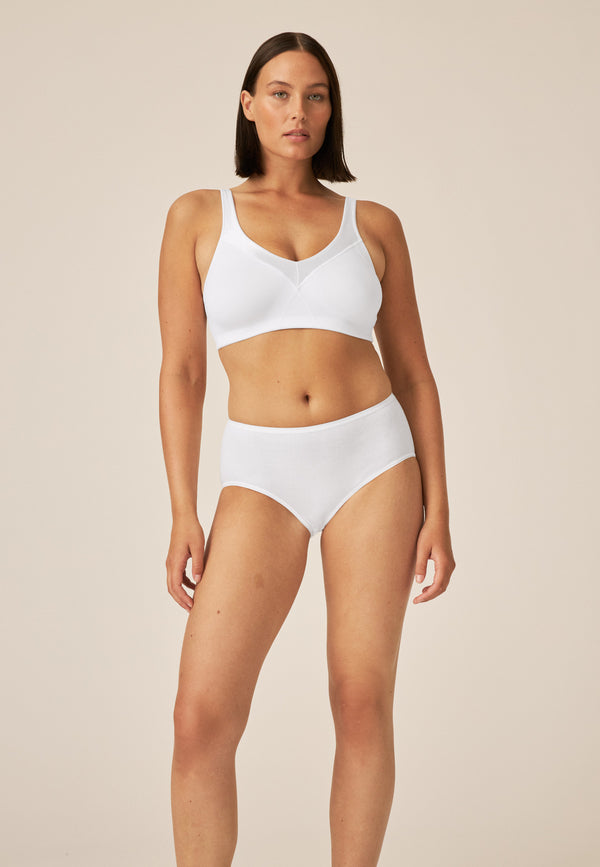 Naturana Midi Slip aus Biobaumwolle - Weiss Vierteljährliche Förderung