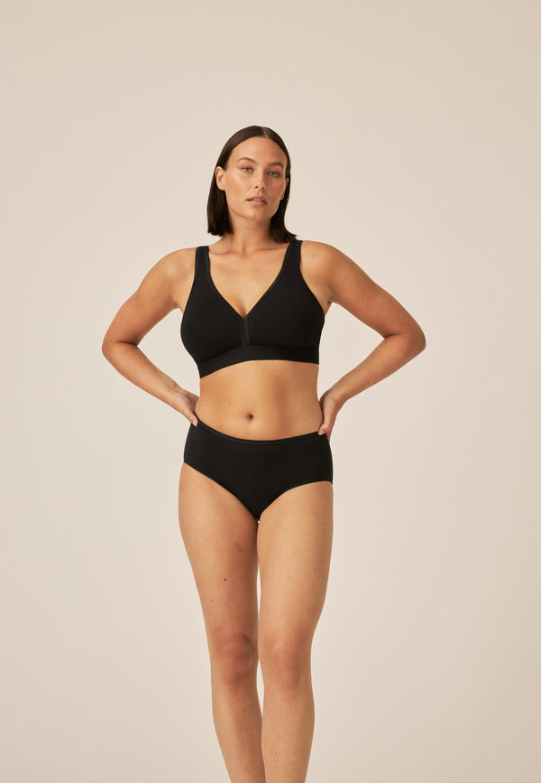 Naturana Midi Slip aus Biobaumwolle - Schwarz Bis zu 55% Rabatt