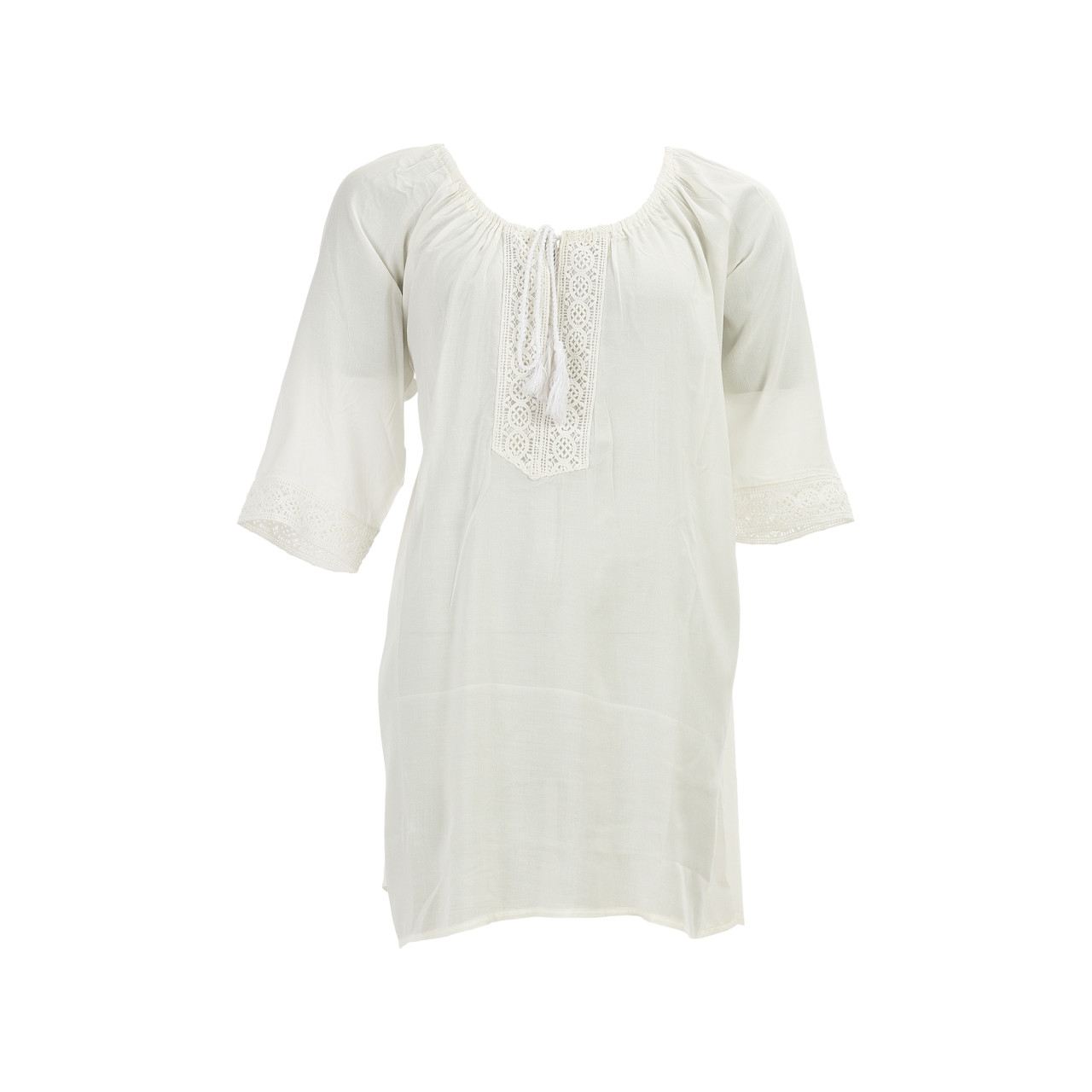 Nitzsche Accessoires Feminine Tunika mit Bändchen am V-Ausschnitt Limitierter Zeitrabatt