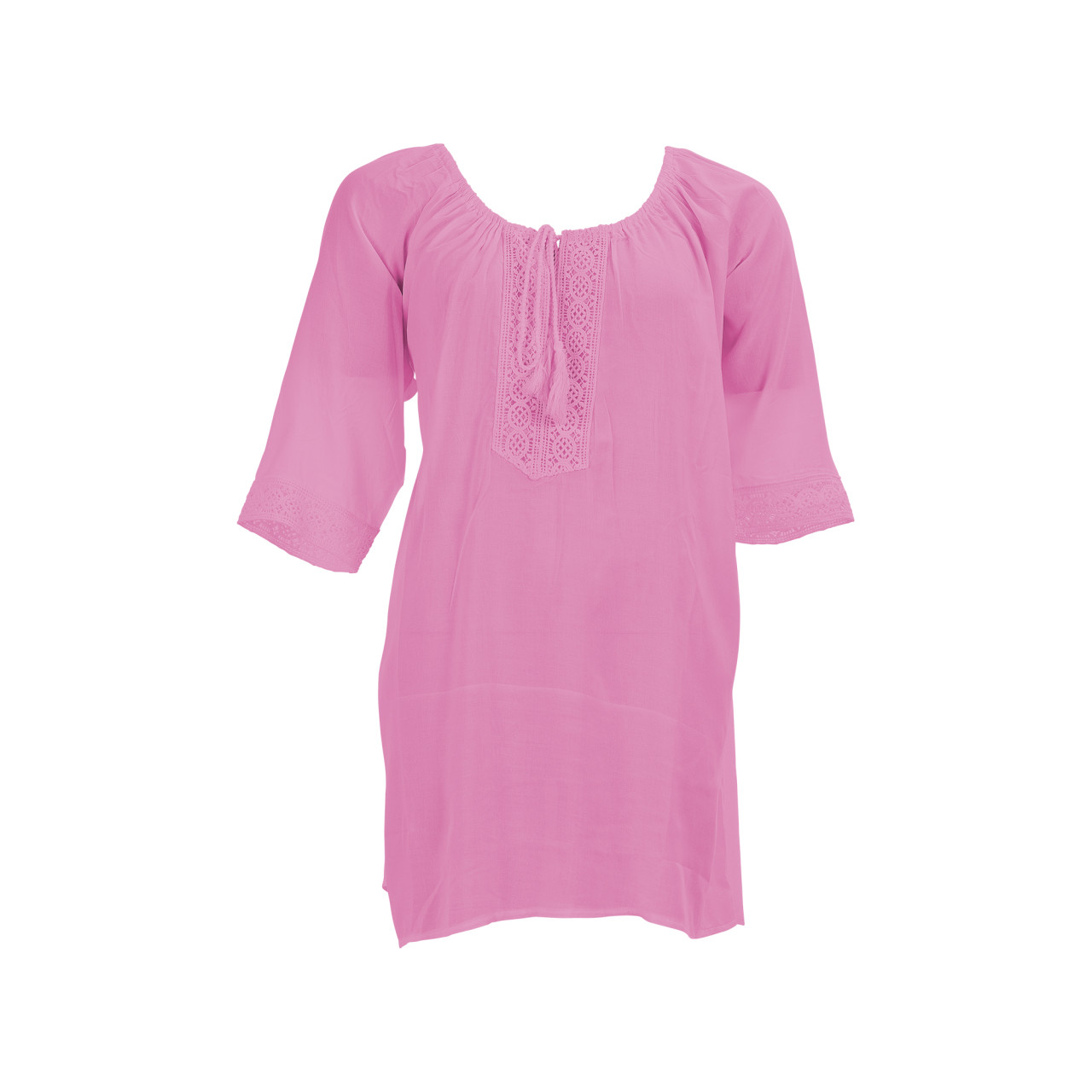 Nitzsche Accessoires Feminine Tunika mit Bändchen am V-Ausschnitt Limitierter Zeitrabatt