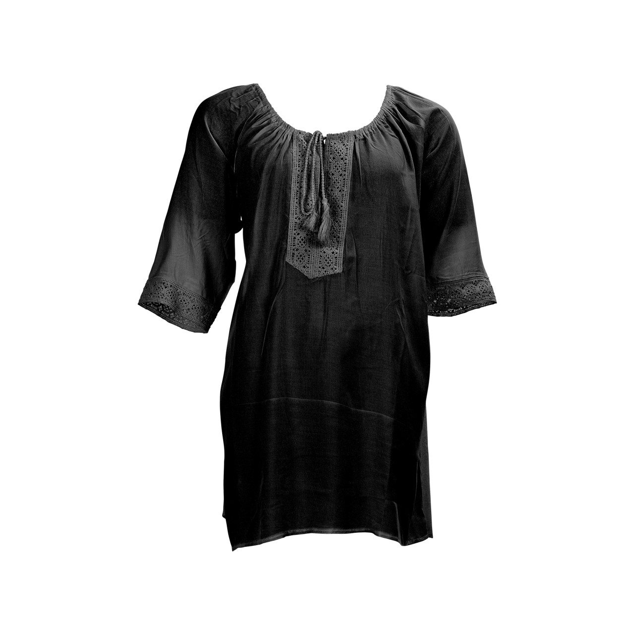 Nitzsche Accessoires Feminine Tunika mit Bändchen am V-Ausschnitt Limitierter Zeitrabatt