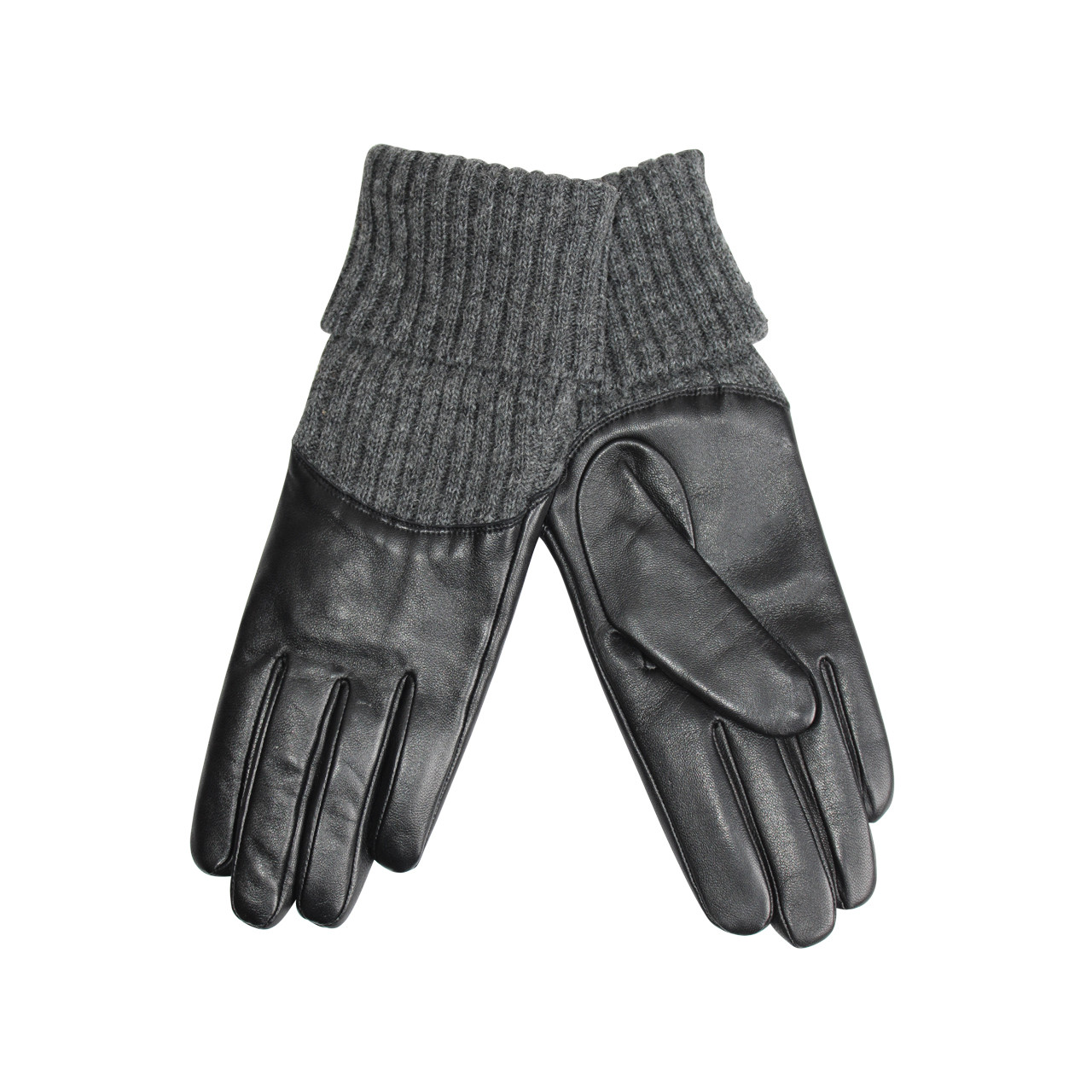Nitzsche Accessoires Modischer Glattlederhandschuh für Damen mit Strickstulpe Fabrikpreis