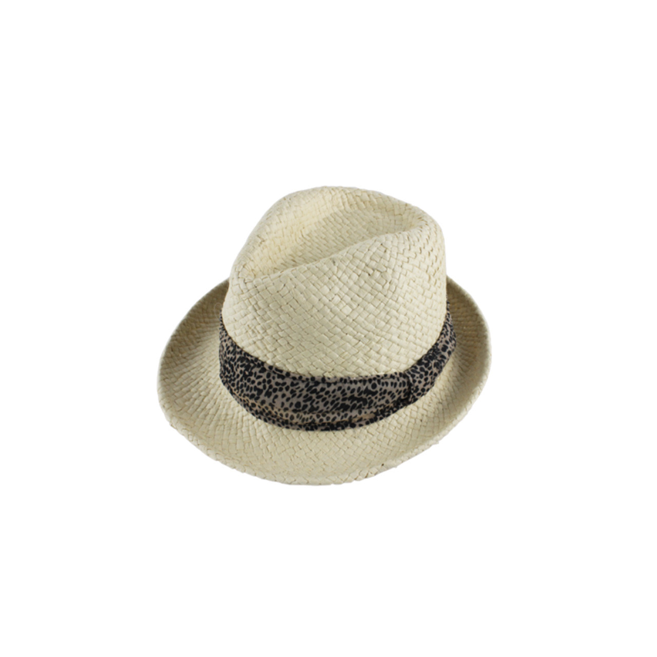 Nitzsche Accessoires Damen Strohhut mit Band in Leo-Optik Exklusivangebot