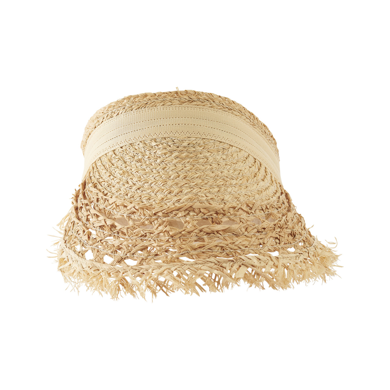 Nitzsche Accessoires Sommerlicher Visor mit Fransen aus Stroh Valentinstagsangebot