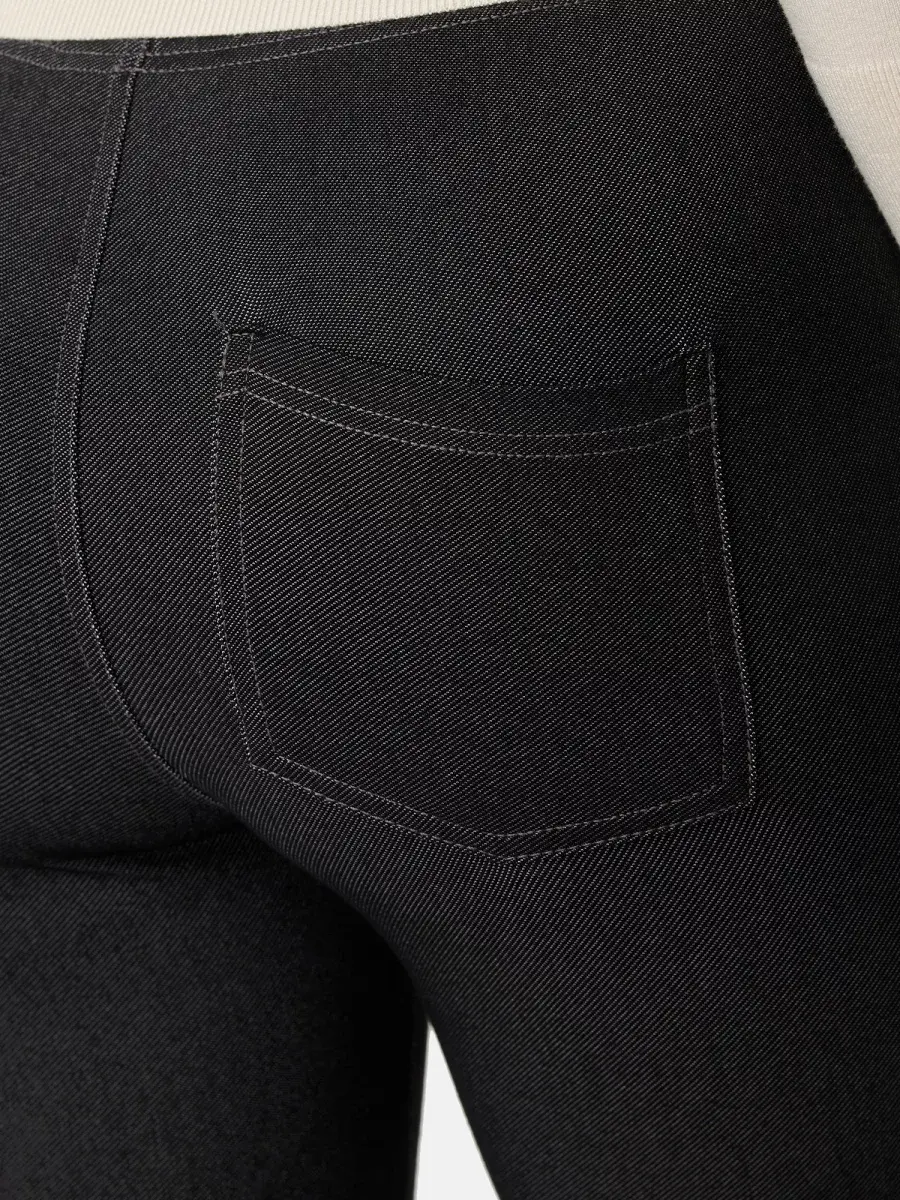 Nur Die Treggings in Jeans-Look - Relax & Go - schwarz - Größe 46-48 Fabrikladen