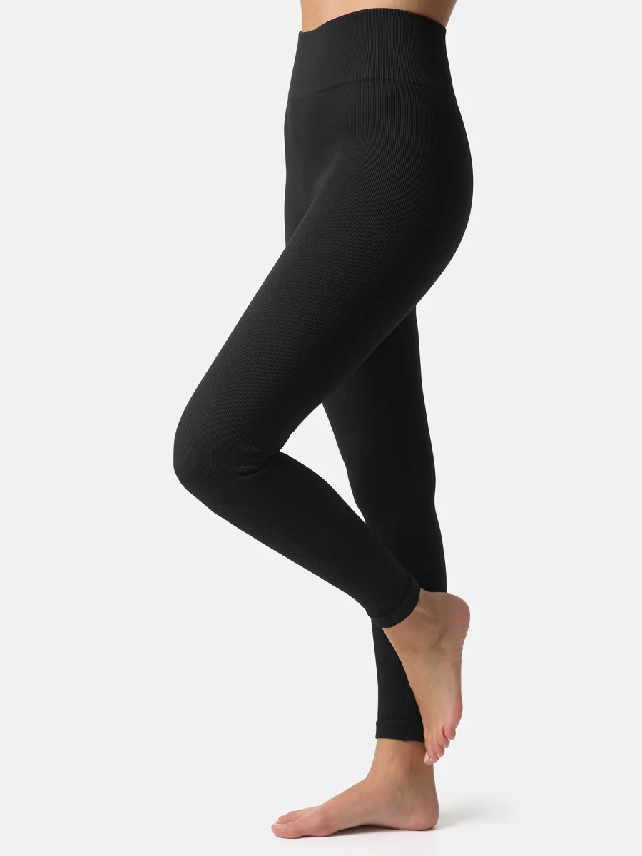 Nur Die Leggings in Ripp-Optik - Relax & Go - schwarz - Größe 44-46 zollfrei