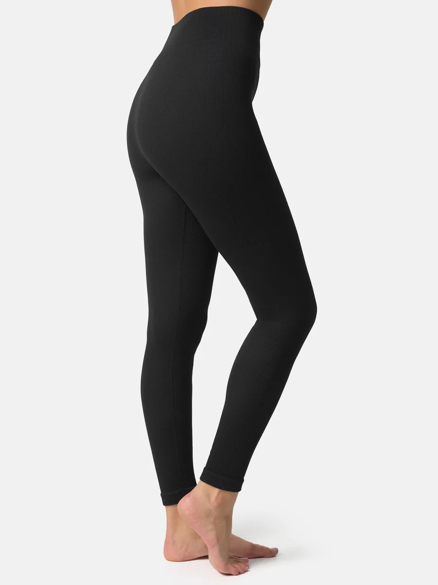 Nur Die Leggings in Ripp-Optik - Relax & Go - schwarz - Größe 44-46 zollfrei