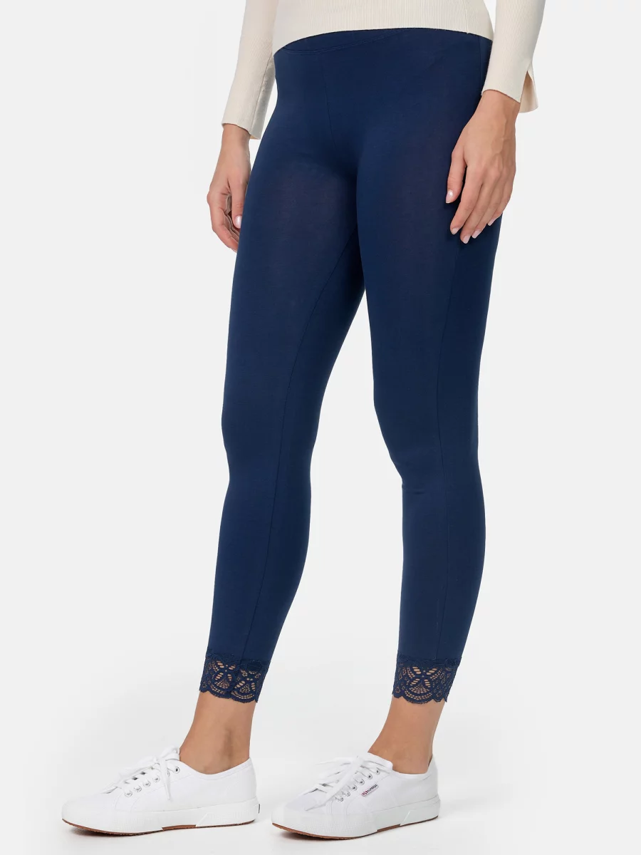 Nur Die 7/8 Leggings mit Spitze - Relax & Go - dunkelblau - Größe 44-46 Fabrikpreis