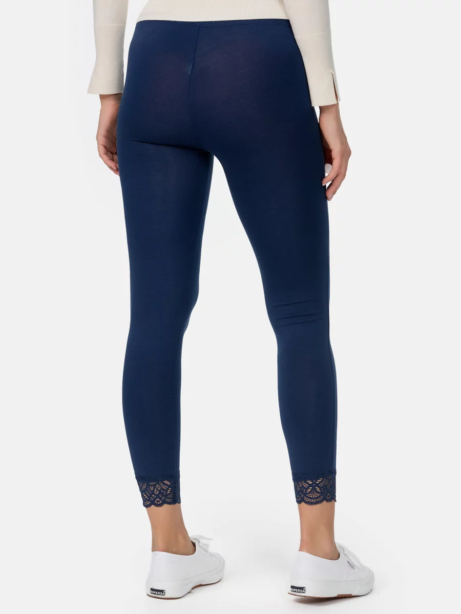 Nur Die 7/8 Leggings mit Spitze - Relax & Go - dunkelblau - Größe 44-46 Fabrikpreis