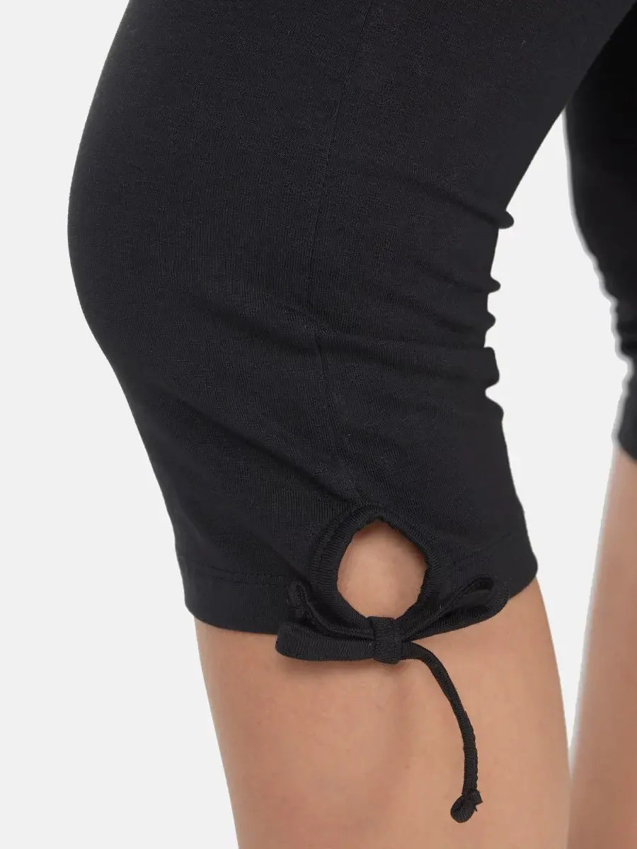 Nur Die Baumwoll Capri - Relax & Go - schwarz - Größe 36-38 Sonderangebot
