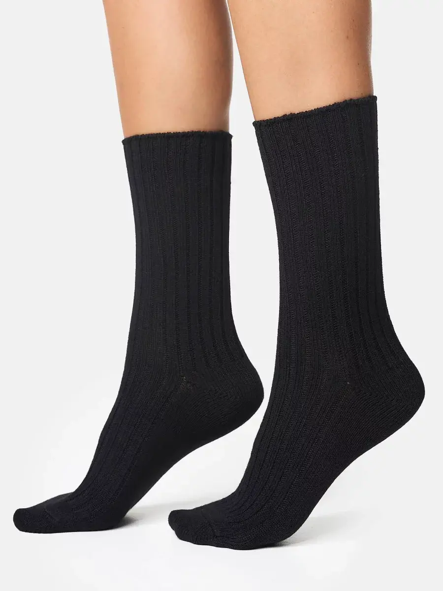 Nur Die Bambus¹ Boots Socke - schwarz - Größe 35-38 Saisonale Angebote