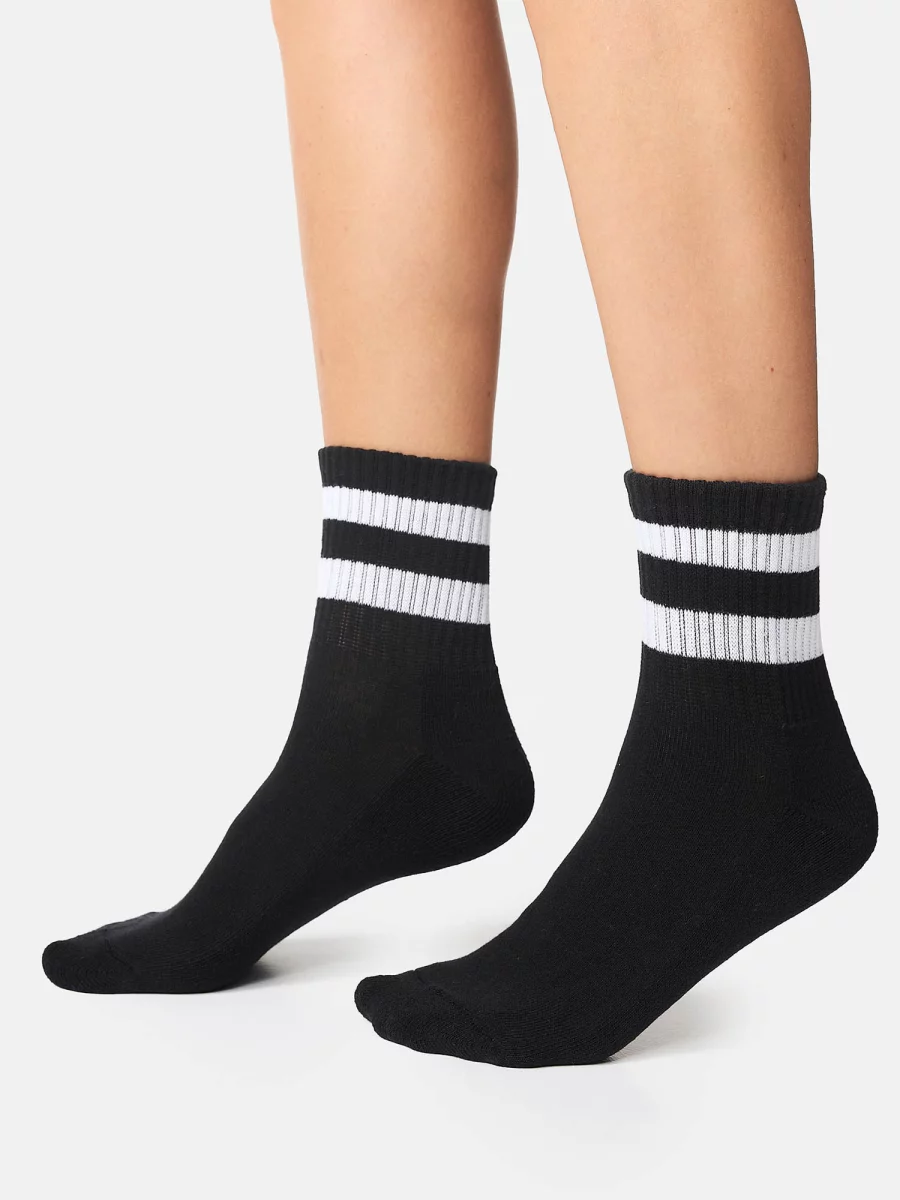Nur Die Sport Kurzsocken 3er Pack - schwarz/grau - Größe 39-42 Riesige Ersparnisse