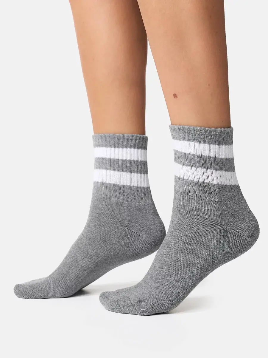 Nur Die Sport Kurzsocken 3er Pack - schwarz/grau - Größe 39-42 Riesige Ersparnisse