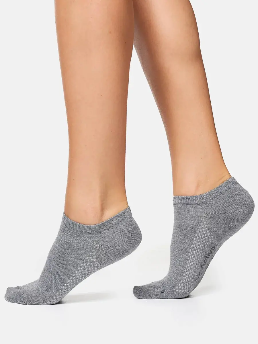 Nur Die 5-Pack Sneakersocken Bambus¹ - hellgraumelange - Größe 39-42 Bis zu 65% Rabatt