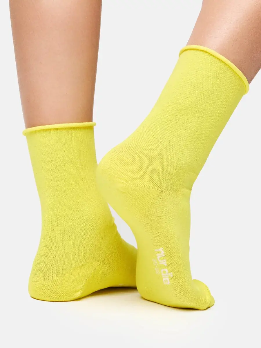 Nur Die Socken Colourful - gelb - Größe 39-42 Riesige Rabatte