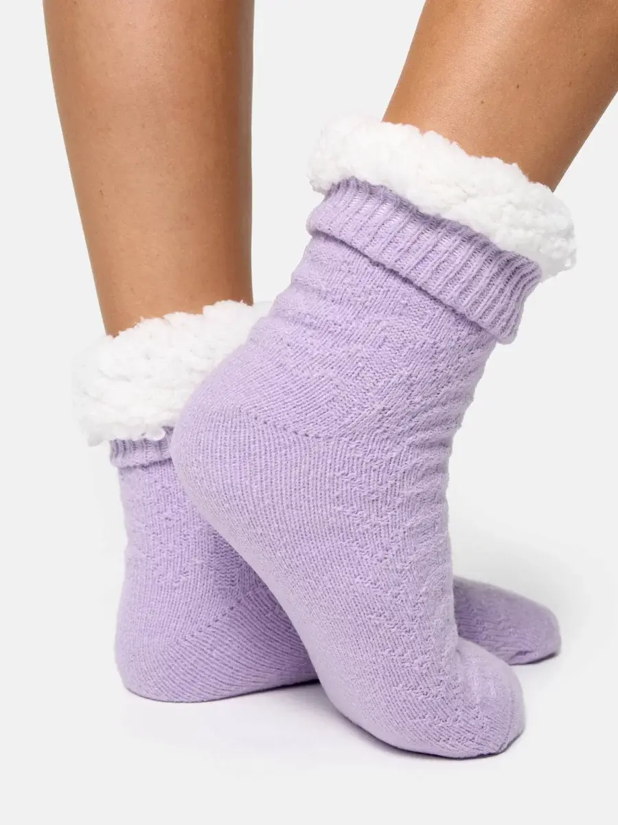 Nur Die Flausch Socke - flieder - Größe 40-41 Begrenzt auf 3 Tage