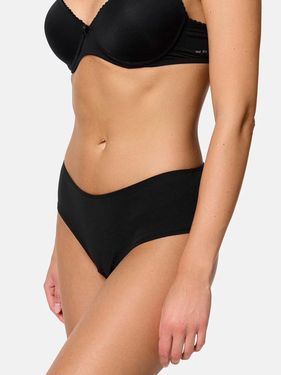 Nur Die Hipster Slip 2er Pack - schwarz - Größe 40-42 Fabrikpreis