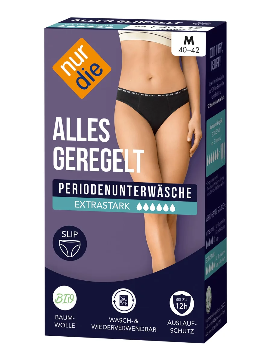 Nur Die Periodenunterwäsche Alles Geregelt Slip extrastark - schwarz - Größe 32-34 Versandkostenfrei
