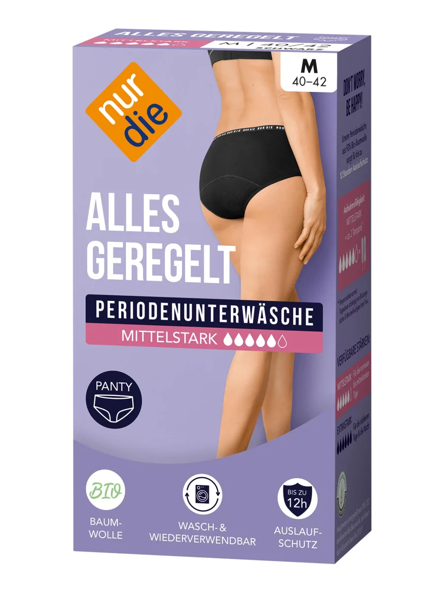 Nur Die Periodenunterwäsche Alles Geregelt Panty mittelstark - schwarz - Größe 44-46 Flash Sale