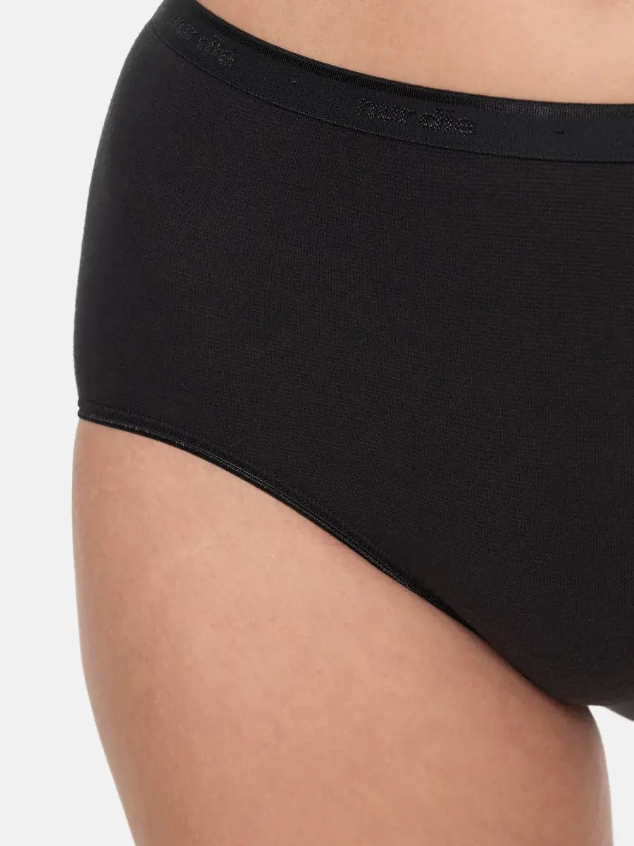 Nur Die Taillenslip GOTS Bio-Baumwolle - schwarz - Größe 44-46 Preisnachlass