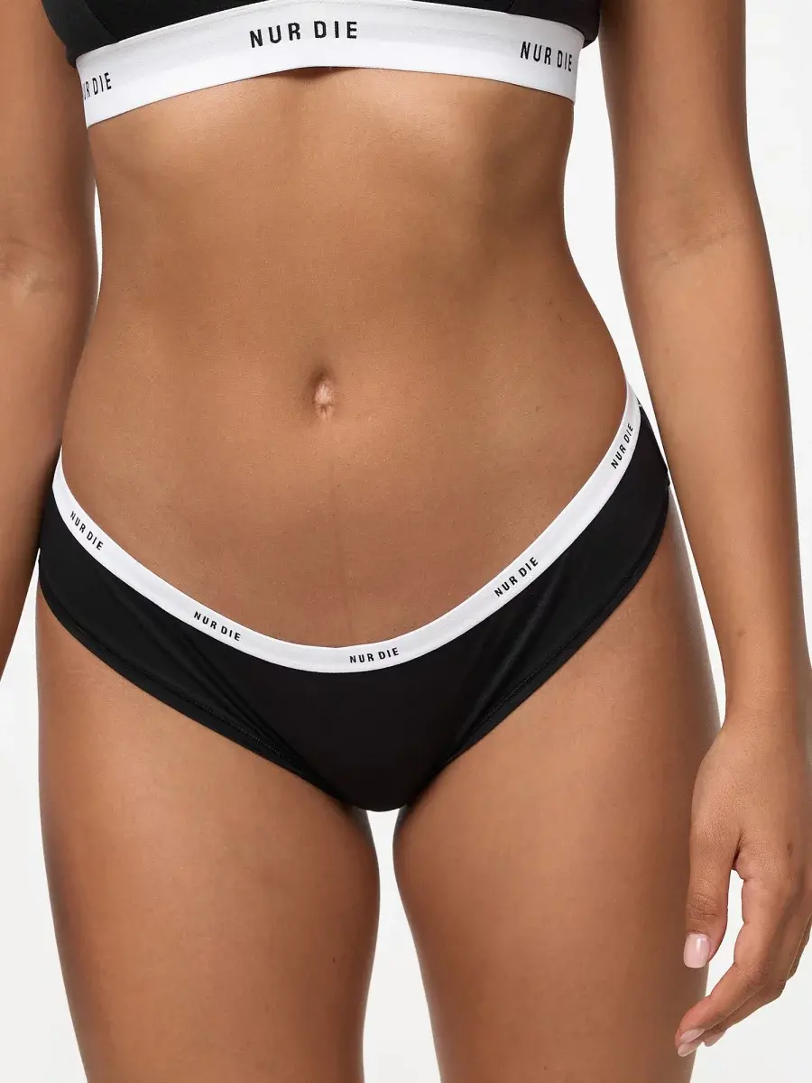 Nur Die Slip 2-Pack Soft Sportiv - graumelange/schwarz - Größe 40-42 Bestseller