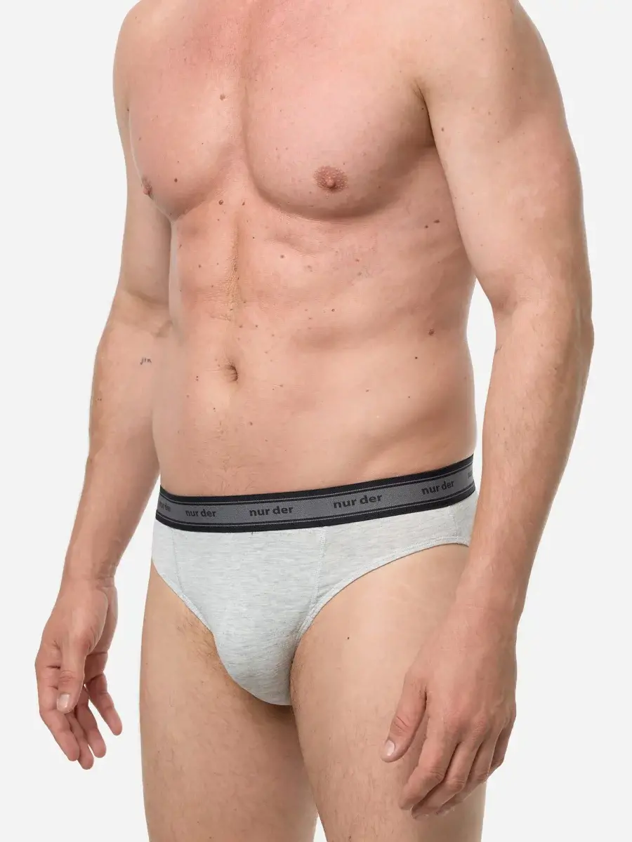 Nur Die Slip Organic Cotton 2er Pack - graumelange - Größe 7 | XL | 54 Begrenzte Freigabe