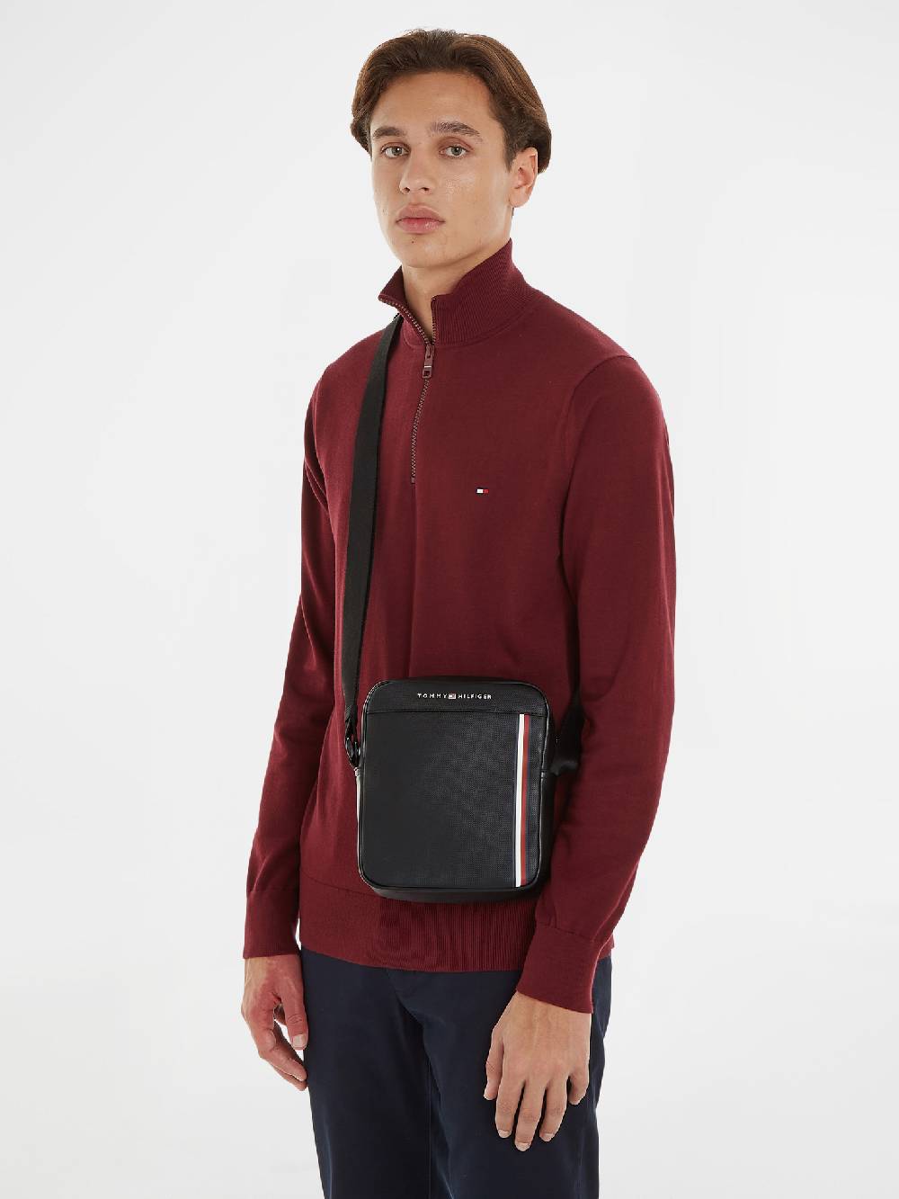 Tommy Hilfiger Pique Mini Reporter Tasche Rabatt