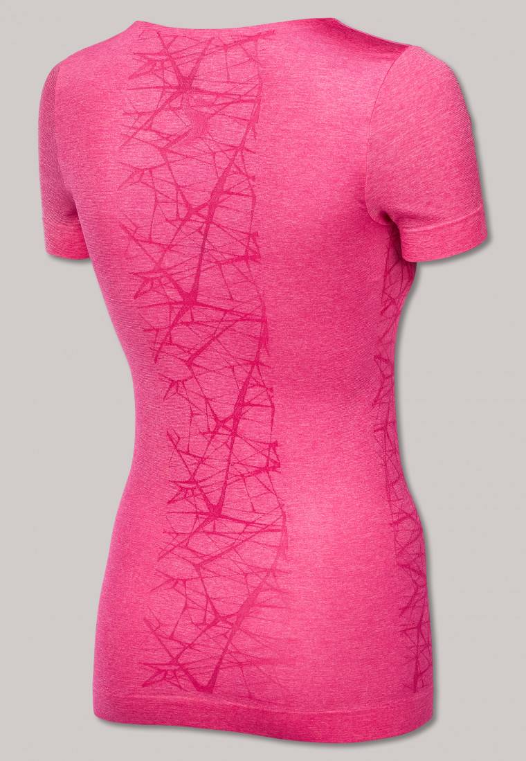 Schiesser Shirt kurzarm ultraleicht Seamless pink meliert - Active Mesh Light Kostenloser Versand international