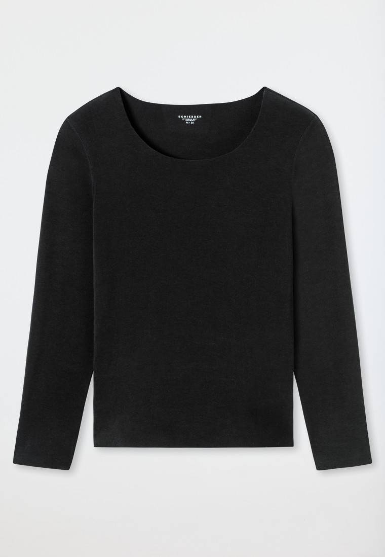 Schiesser Shirt wärmend schwarz - Invisible Soft Warming Begrenzt auf 3 Tage