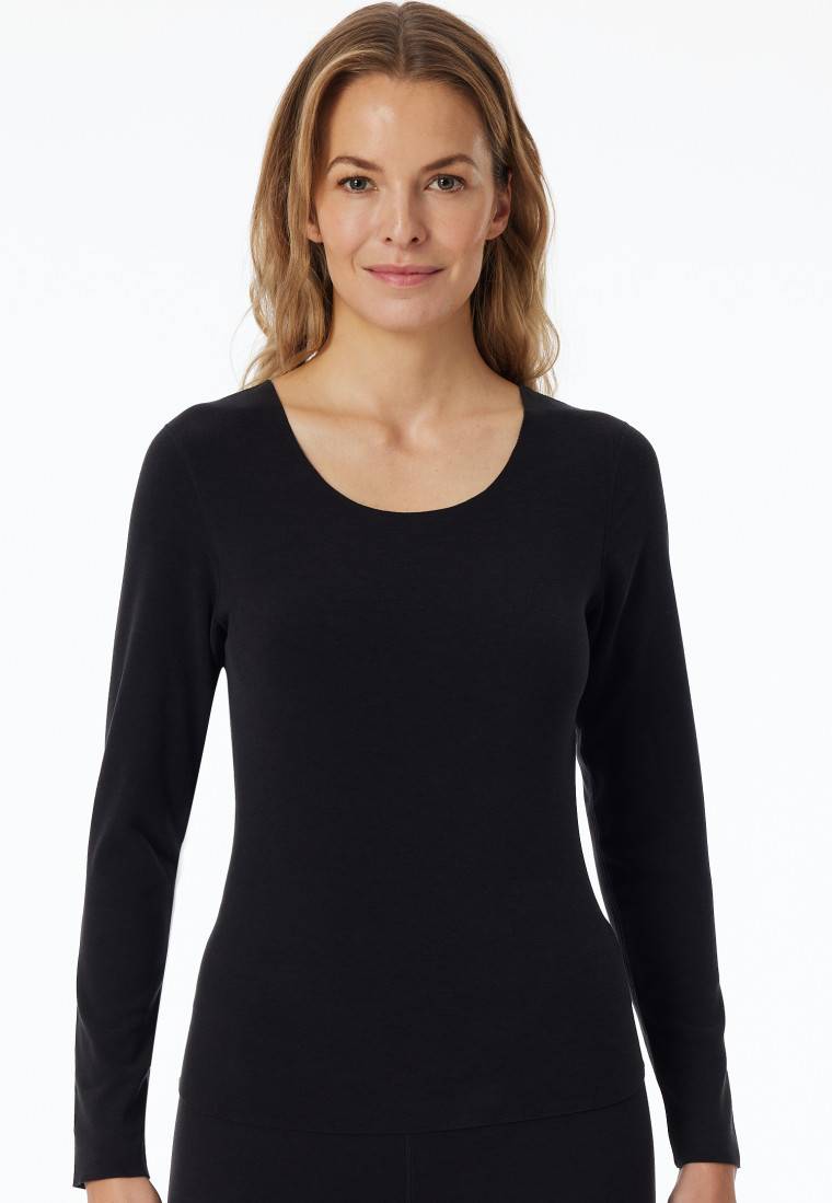 Schiesser Shirt wärmend schwarz - Invisible Soft Warming Begrenzt auf 3 Tage