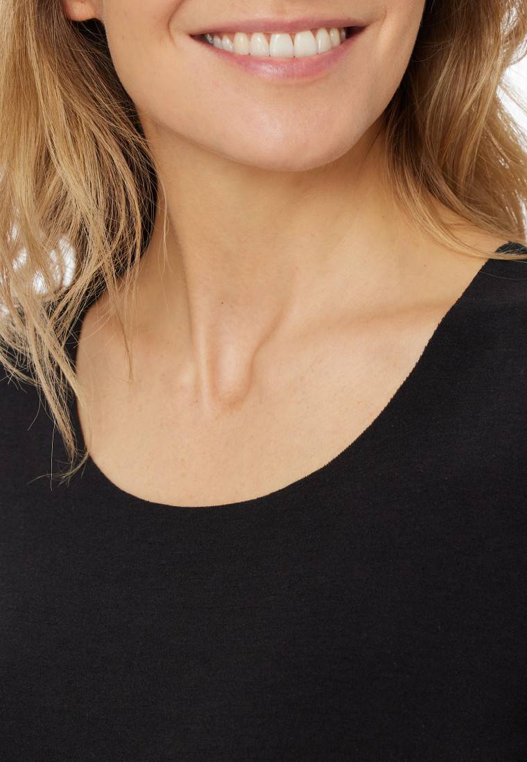 Schiesser Shirt wärmend schwarz - Invisible Soft Warming Begrenzt auf 3 Tage