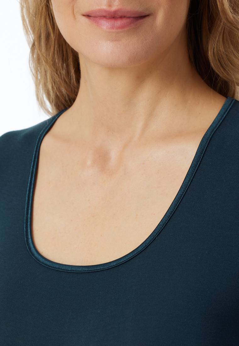 Schiesser Shirt kurzarm dunkelblau - Luxury Im Verkauf