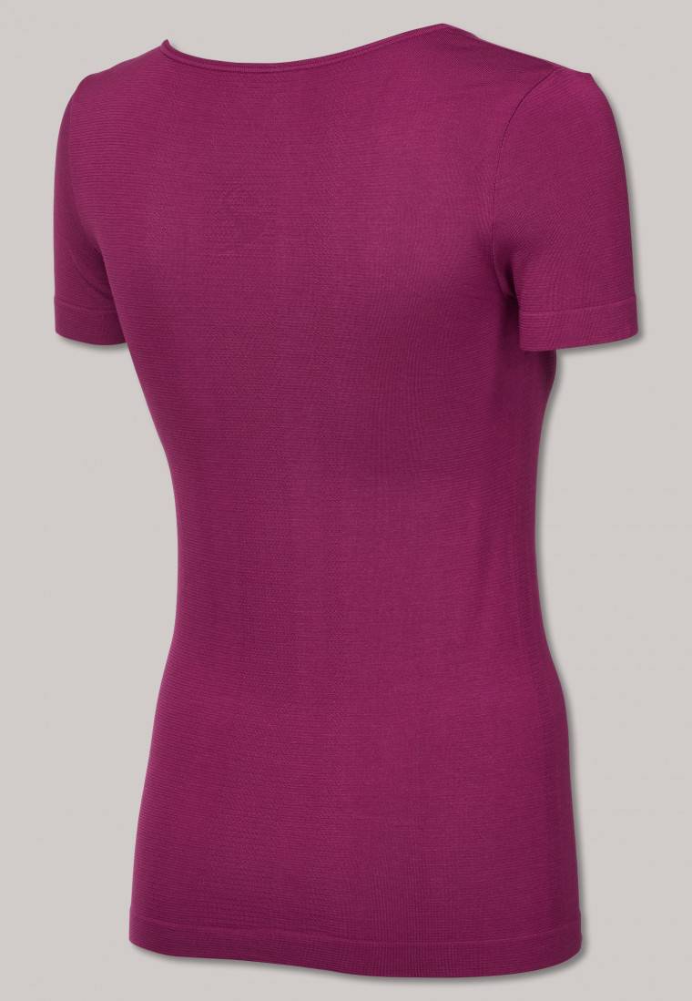 Schiesser Shirt kurzarm seamless Bambus beere - Active Mesh Bamboo zollfrei