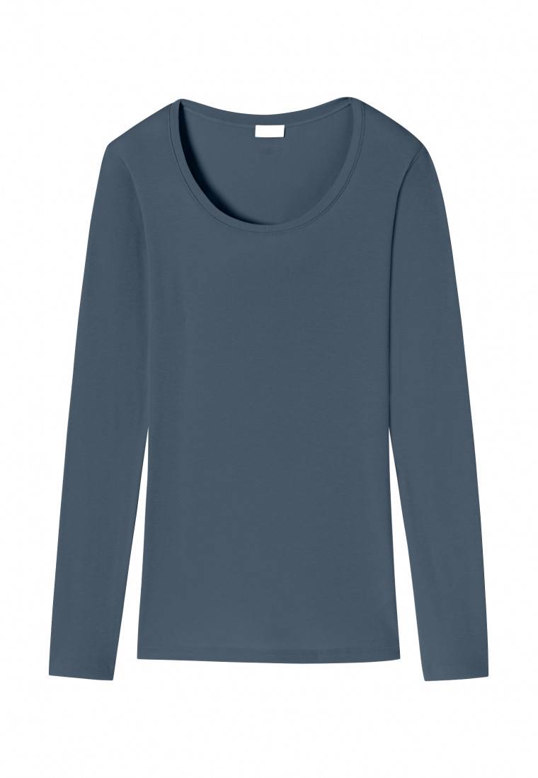Schiesser Shirt langarm jeansblau - Revival Martina Online