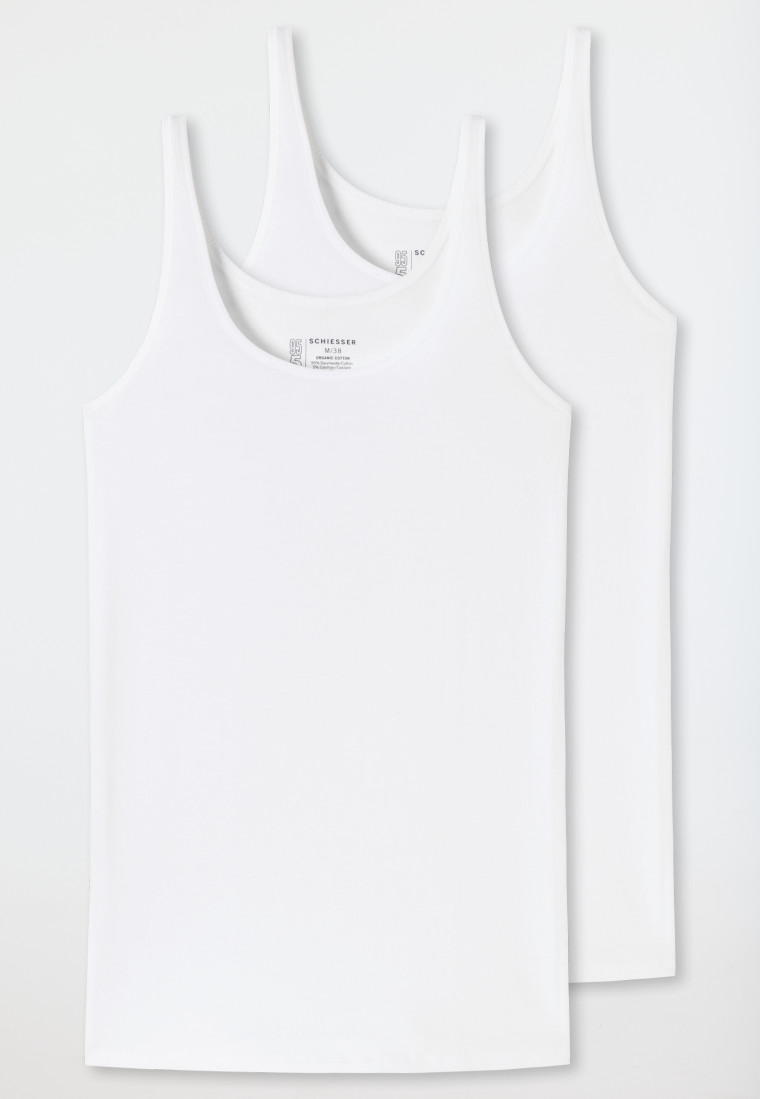 Schiesser Top 2er-Pack Organic Cotton weiß - 95/5 Top Angebot