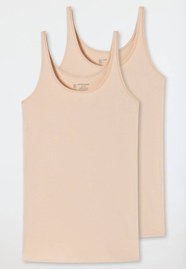 Schiesser Top 2er-Pack Organic Cotton sand - 95/5 Online Outlet